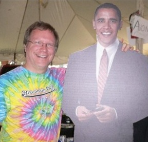Jeff and Cardboard Obama